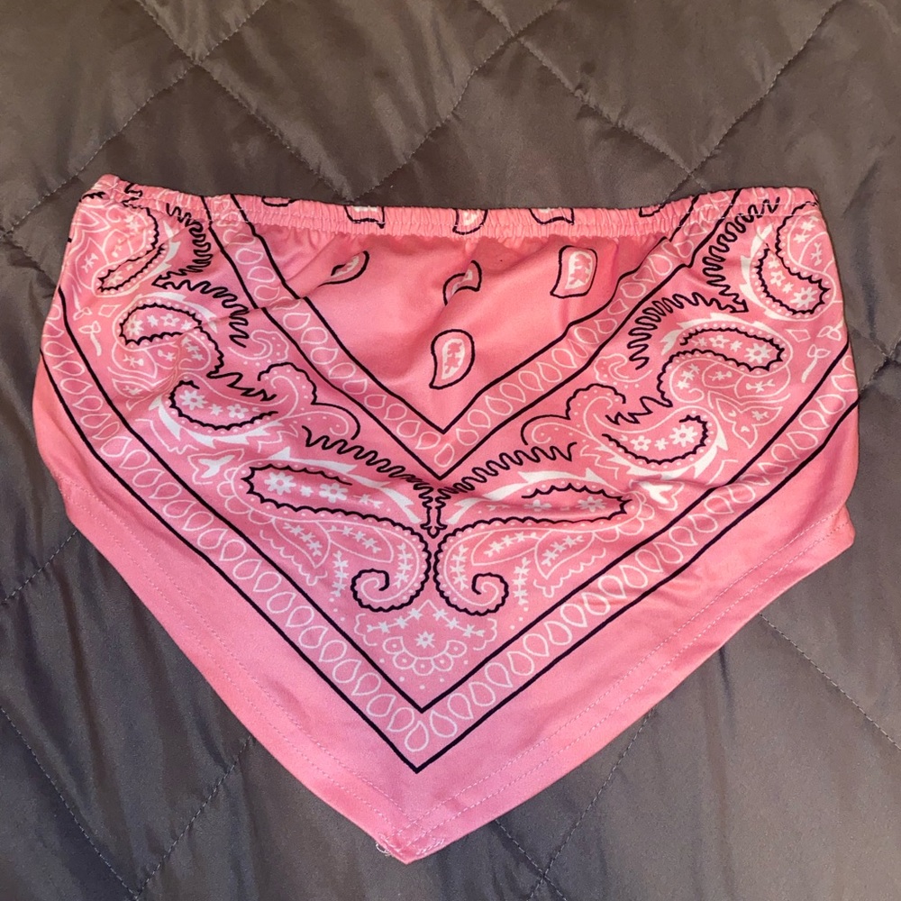 Small Pink Bandanna Tube Top